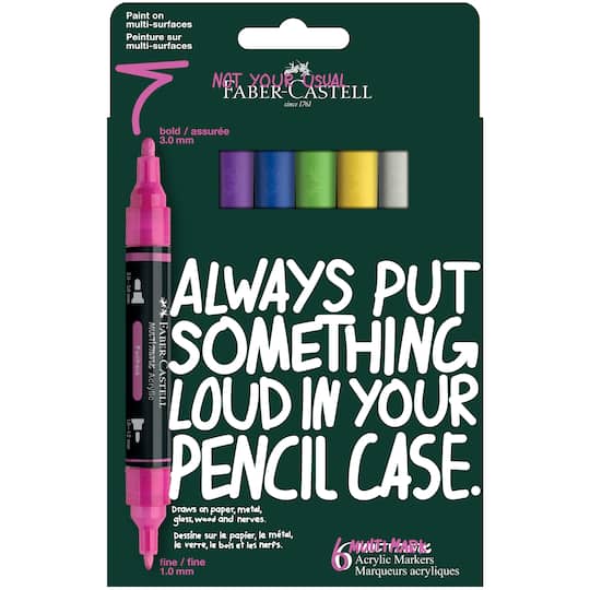 Faber-Castell® Brights Acrylic Paint Marker Set